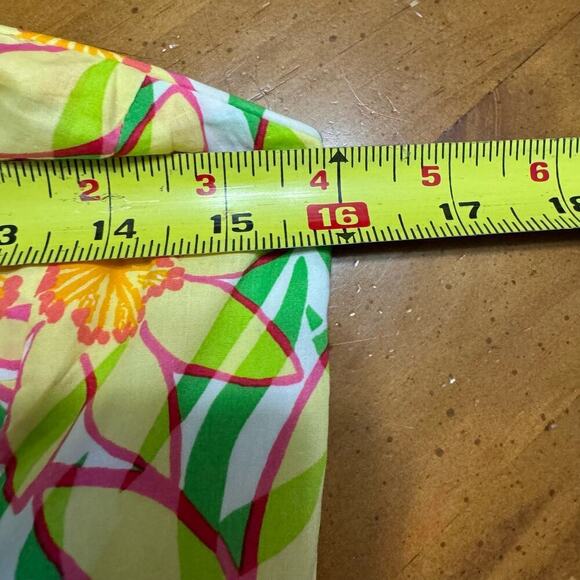 Lilly Pulitzer Wyatt Classic Dress Strapless Floral Fit And Flare Yellow Size 8 - Picture 11 of 12